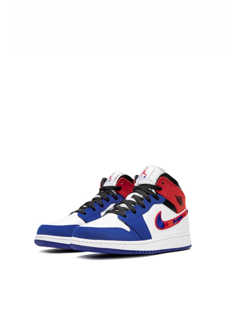 Jordan 1 Mid Rush Blue University Red (GS) - Image 3