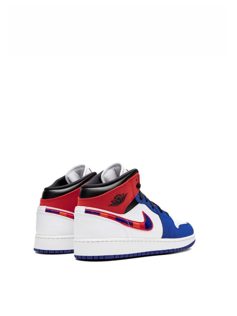 Jordan 1 Mid Rush Blue University Red (GS) - Image 4