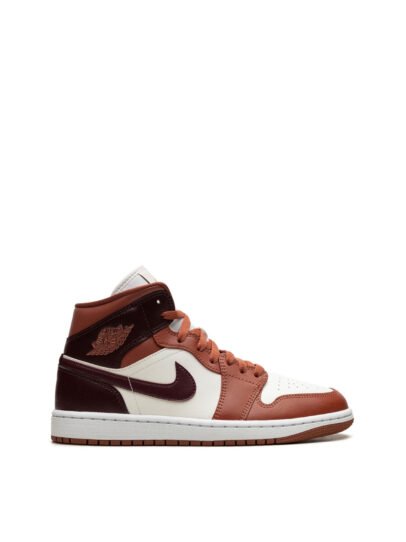 Air Jordan 1 Mid Dusty Peach Night Maroon Womens