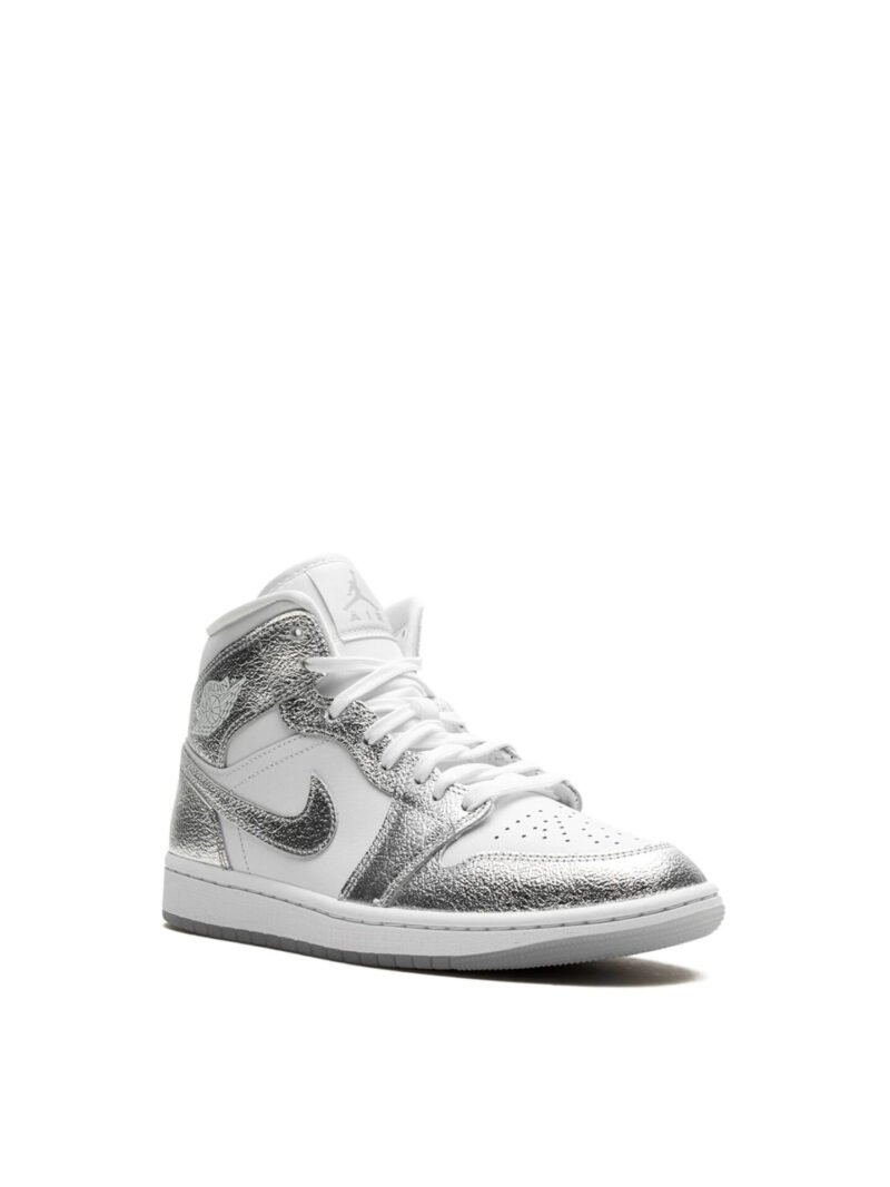 Jordan 1 Mid SE Metallic Silver (Womens) - Image 2